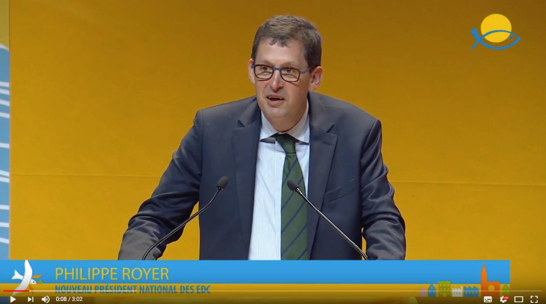 Présentation de Philippe Royer, nouveau président des EDC 2018