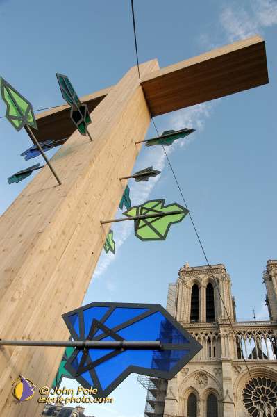 Nom de l'image : E00015390-1 — Description :  Toussaint 2004 - 28 oct - Conférence à ND de Paris et photos devant la croix