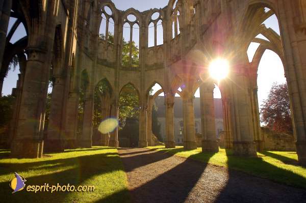 Nom de l'image : D1005985-01 — Description :  Ourscamp - Messe - Frères - Ruines - Apostolat 2002